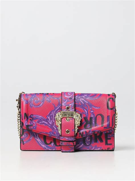 versace jeans rosa tasche mit steinchen|versace jeans couture taschen.